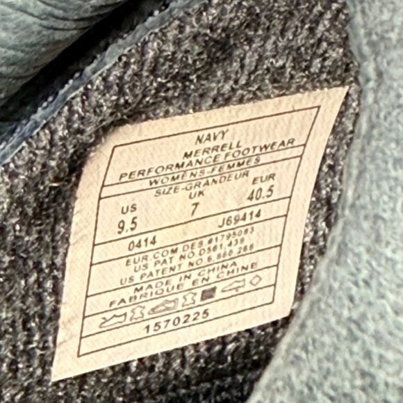 Merrell Encore Frill Clog Slip On Comfort Casual Navy Blue Leather Size 9.5 - Picture 7 of 7